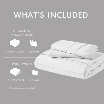 Chelsea Square Evans Pinch Pleated Soft Washed Boho Duvet Cover Set