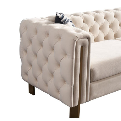 Chesterfield Modern Tufted Velvet Living Room Sofa