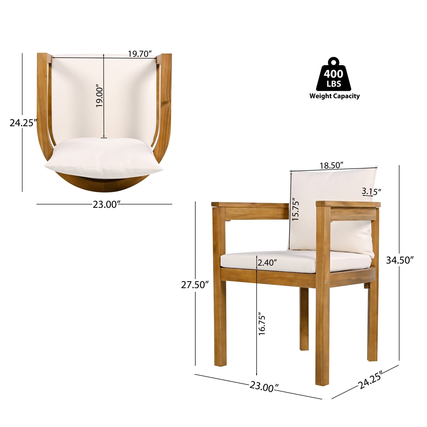 Christopher Knight Home - Porter Acacia Wood 7 PCS Outdoor Dining Set