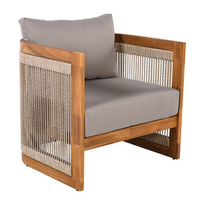 Christopher Knight Home- Sophia 4-piece Acacia Wood Outdoor Conversation Set
