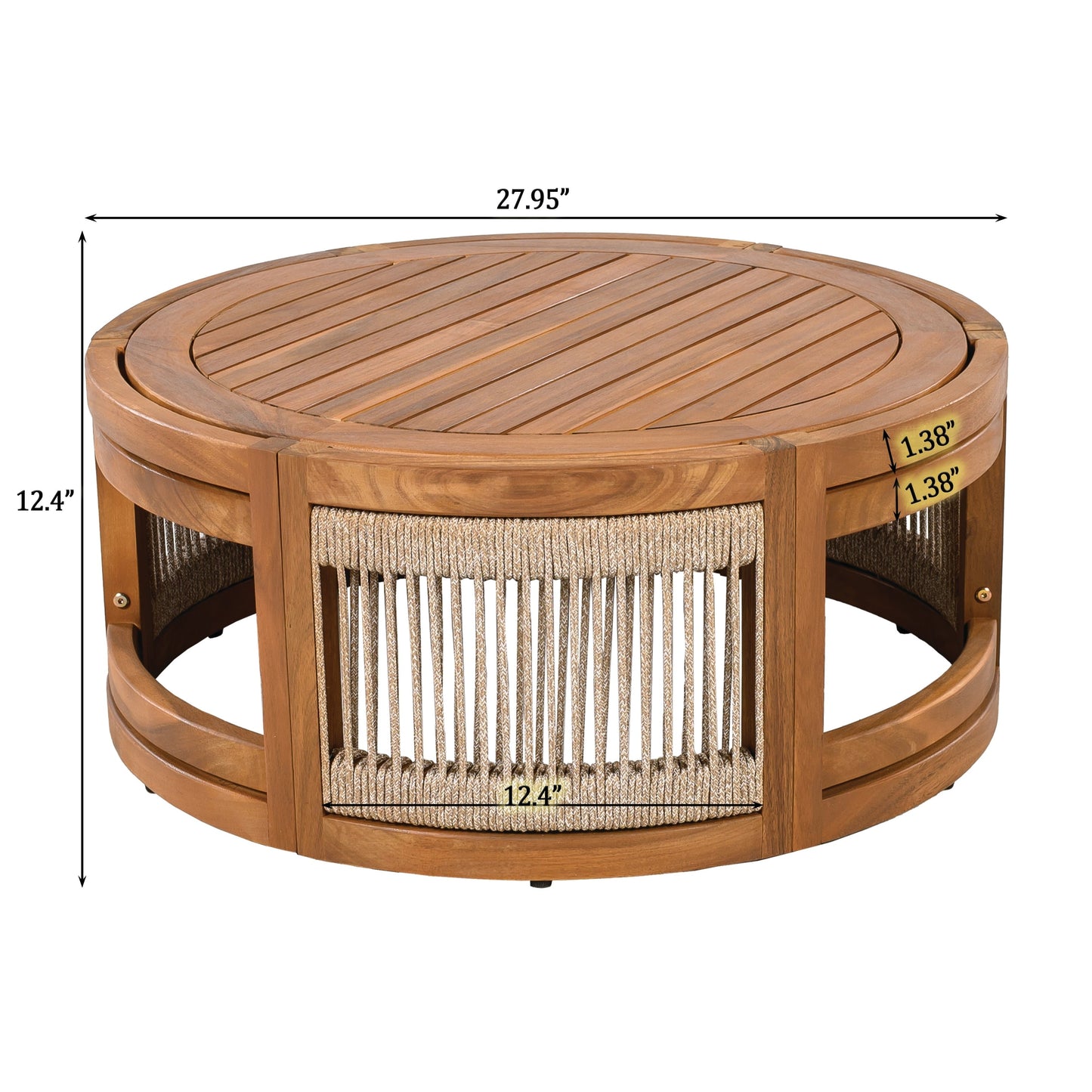 Christopher Knight Home- Sophia 4-piece Acacia Wood Outdoor Conversation Set