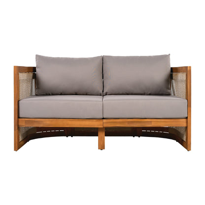 Christopher Knight Home- Sophia 4-piece Acacia Wood Outdoor Conversation Set