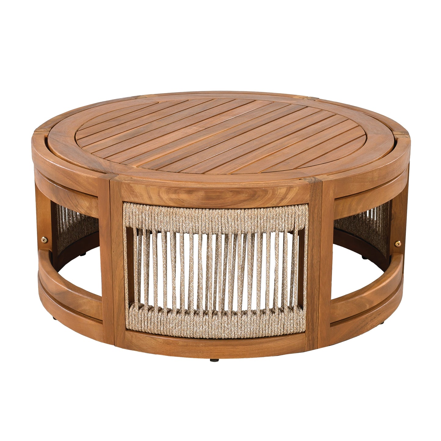 Christopher Knight Home- Sophia 4-piece Acacia Wood Outdoor Conversation Set