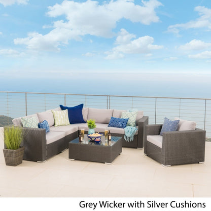 Christopher Knight Home Santa Rosa Outdoor 7-piece Wicker Seating Sectional Set