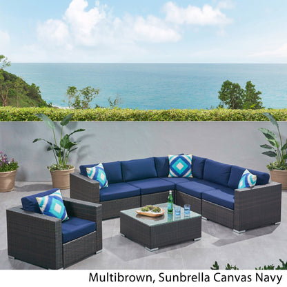 Christopher Knight Home Santa Rosa Outdoor 7-piece Wicker Seating Sectional Set