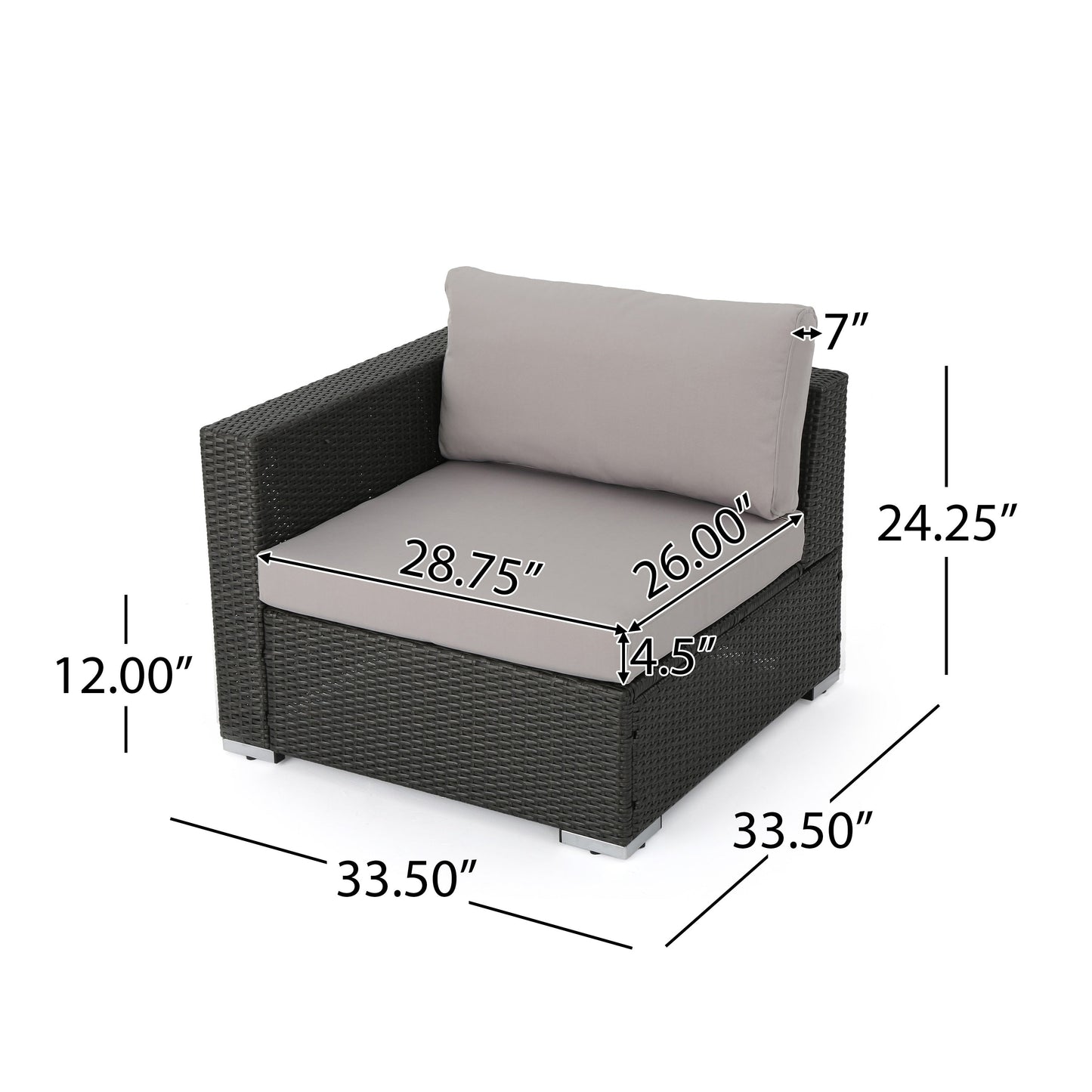 Christopher Knight Home Santa Rosa Outdoor 7-piece Wicker Seating Sectional Set