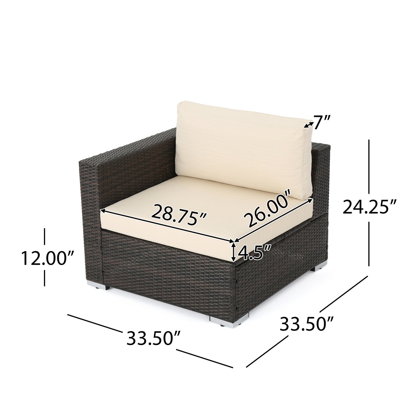 Christopher Knight Home Santa Rosa Outdoor 7-piece Wicker Seating Sectional Set