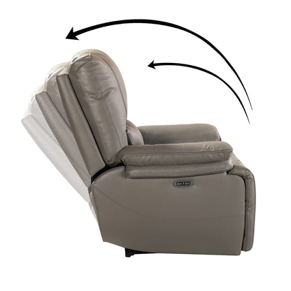 Clara Genuine Leather Power Recliner with Cushion Padded, Set of 2