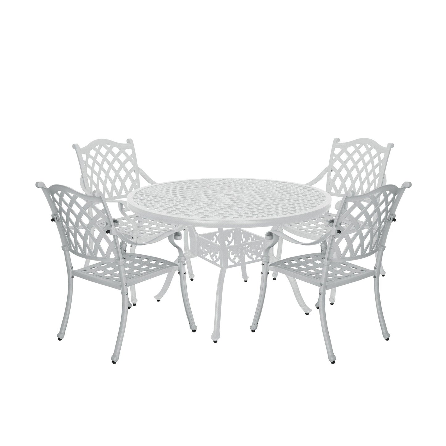 Clihome 5 Piece Outdoor Cast Aluminum Patio Dining Set