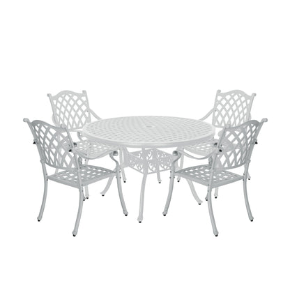 Clihome 5 Piece Outdoor Cast Aluminum Patio Dining Set