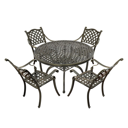 Clihome 5 Piece Outdoor Cast Aluminum Patio Dining Set