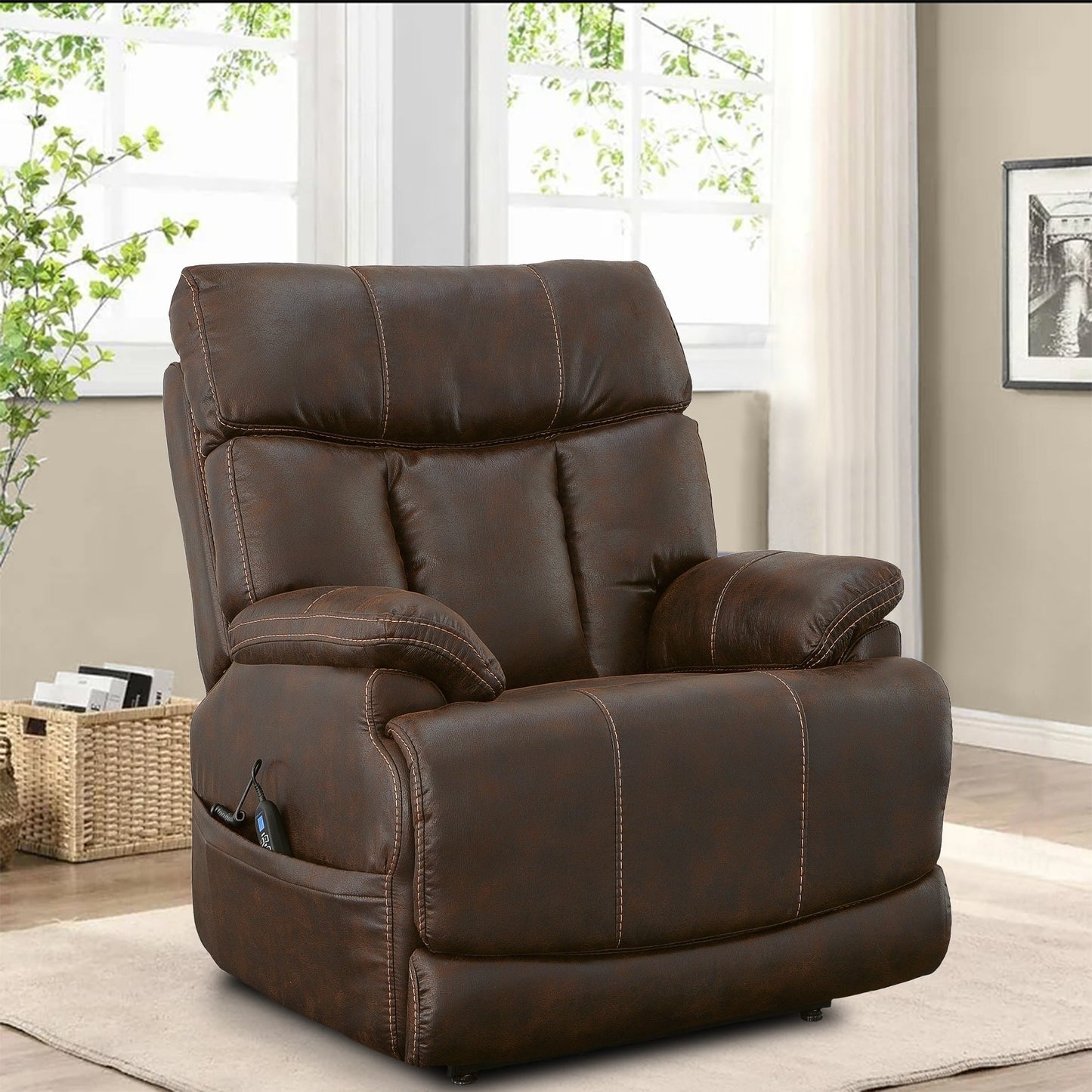 Clive Power Lift Recliner with Power Headrest  Lumbar by Flexsteel