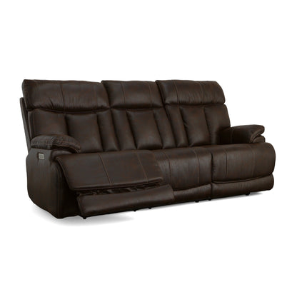 Clive Power Reclining Sofa with Power Headrests & Lumbar by Flexsteel - 88 x 43 x 41