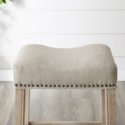 The Gray Barn Barish Backless Saddle Seat Counter Stools (Set of 2)