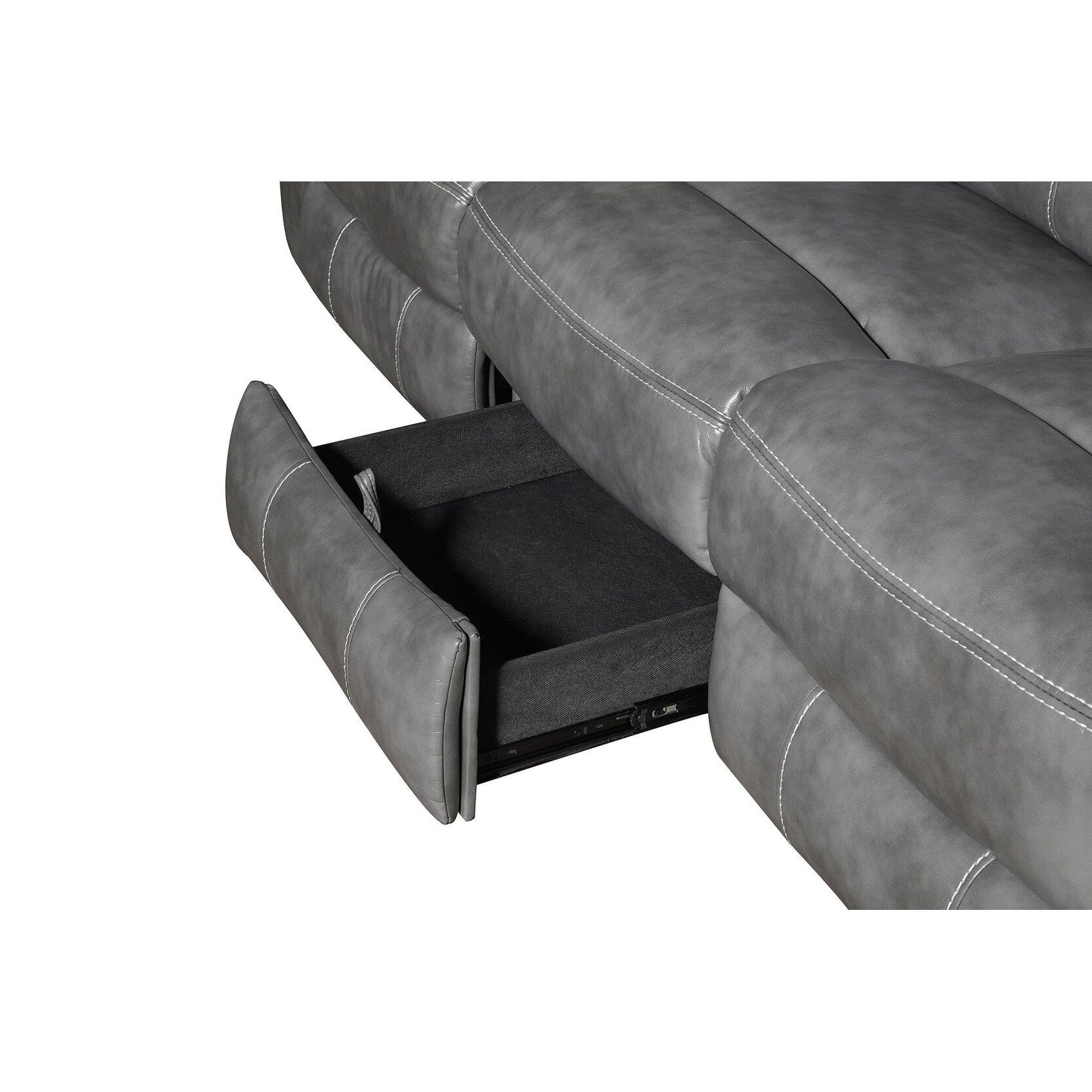 Conrad Upholstered Padded Arm Motion Sofa Grey