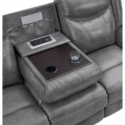 Conrad Upholstered Padded Arm Motion Sofa Grey
