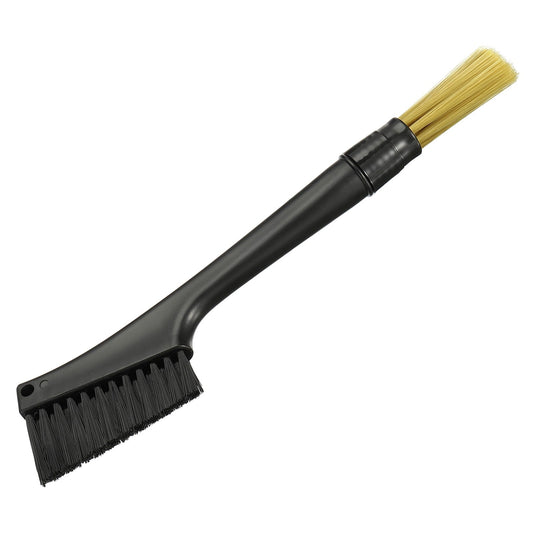 Coffee Espresso Brush Double Head Coffee Grinder Brush Tool - Black, Yellow