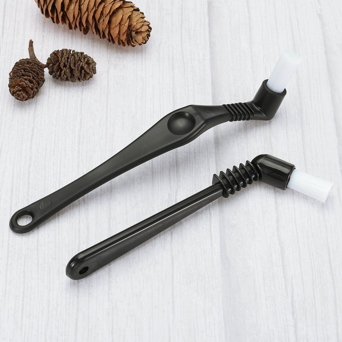 Coffee Espresso Brush Elbow Coffee Grinder Brush Coffee Cleaning Tool - White, Black
