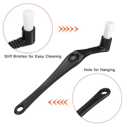 Coffee Espresso Brush Elbow Coffee Grinder Brush Coffee Cleaning Tool - White, Black
