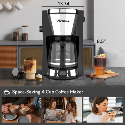 Coffee Maker with 10-Cup Programmable, Automatic Drip, Timer, Auto Shut Off, Smart Anti-Drip System, Keep-warm Plate