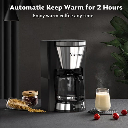 Coffee Maker with 10-Cup Programmable, Automatic Drip, Timer, Auto Shut Off, Smart Anti-Drip System, Keep-warm Plate