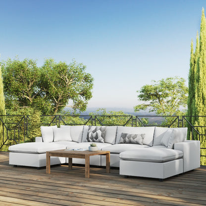 Commix 6-Piece Outdoor Patio Sectional Sofa