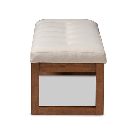 Contemporary Fabric Upholstered Bench by Baxton Studio