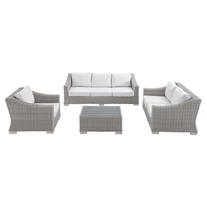 Conway Sunbrella? Outdoor Patio Wicker Rattan 4-Piece Furniture Set