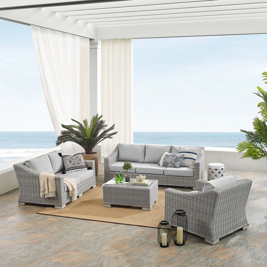 Conway Sunbrella? Outdoor Patio Wicker Rattan 4-Piece Furniture Set
