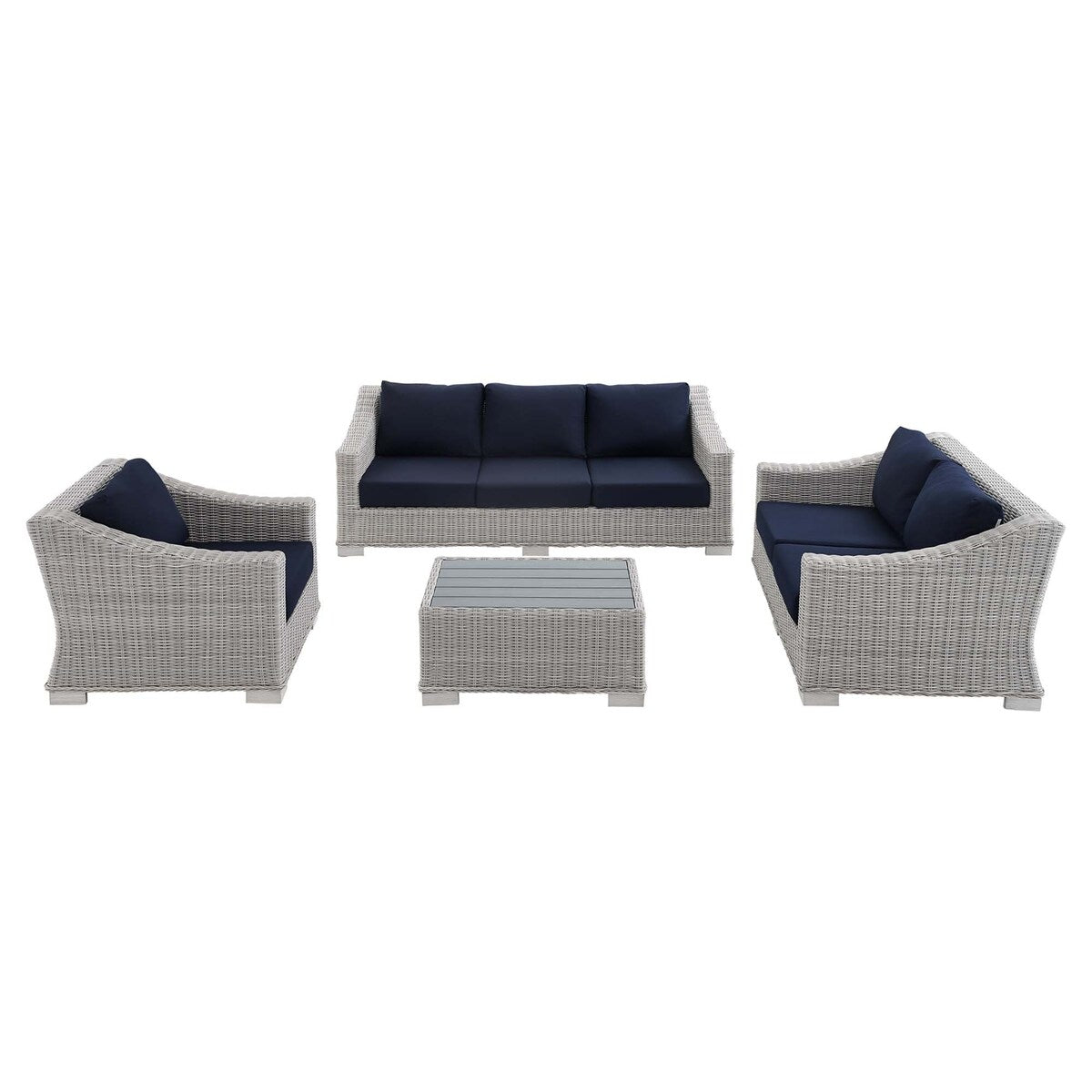 Conway Sunbrella? Outdoor Patio Wicker Rattan 4-Piece Furniture Set