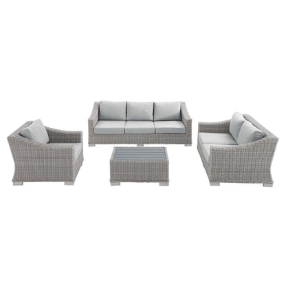 Conway Sunbrella? Outdoor Patio Wicker Rattan 4-Piece Furniture Set