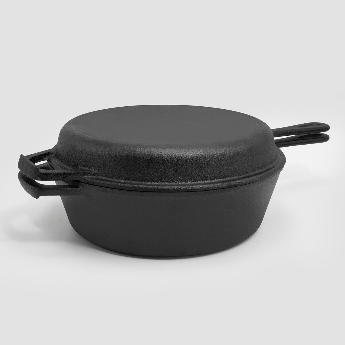 Cookpro 3.5 Qt. Pre-Seasoned Cast Iron Combo Cooker with 10 Frypan that Doubles as a Lid