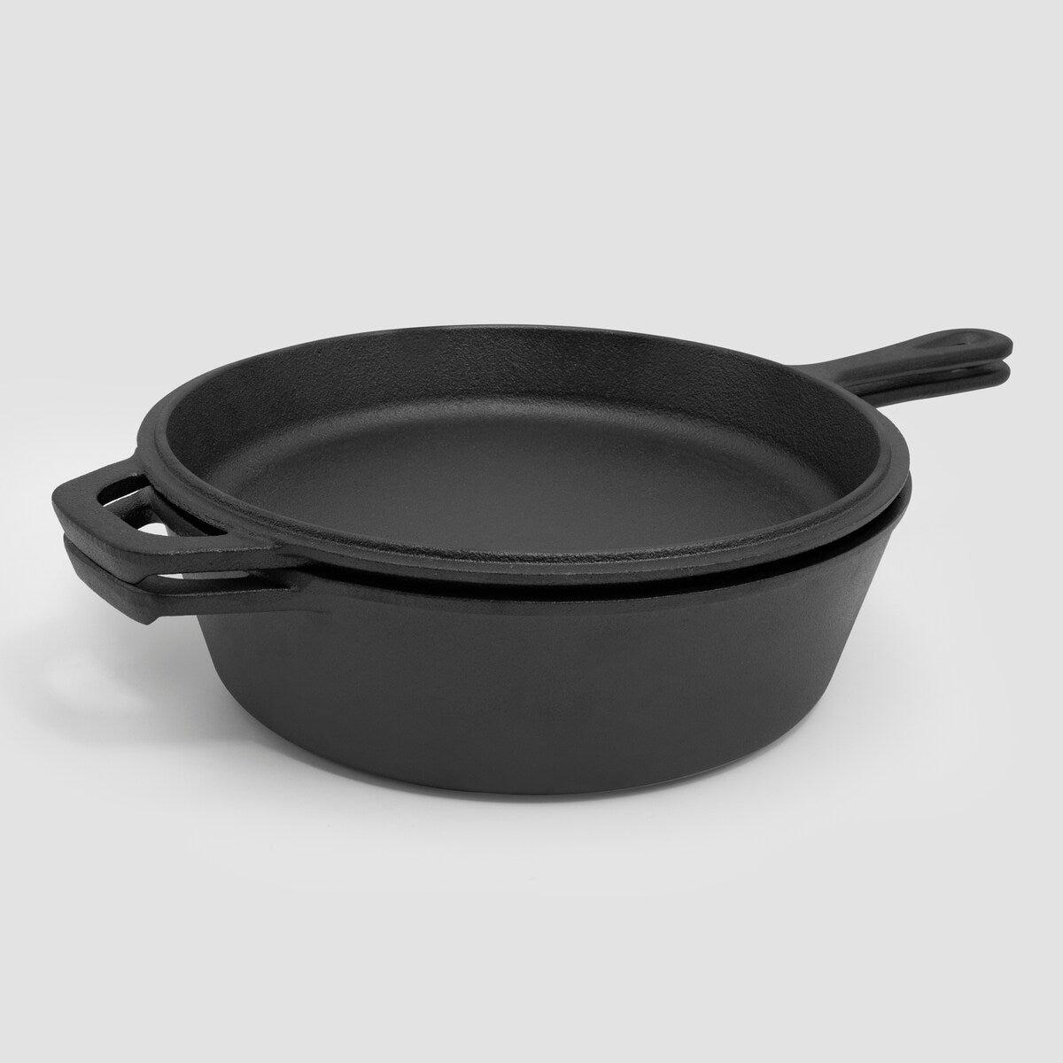 Cookpro 3.5 Qt. Pre-Seasoned Cast Iron Combo Cooker with 10 Frypan that Doubles as a Lid