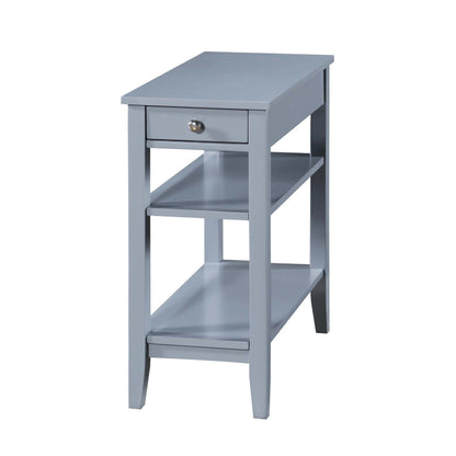 Convenience Concepts American Heritage 1 Drawer Chairside End Table with Shelves