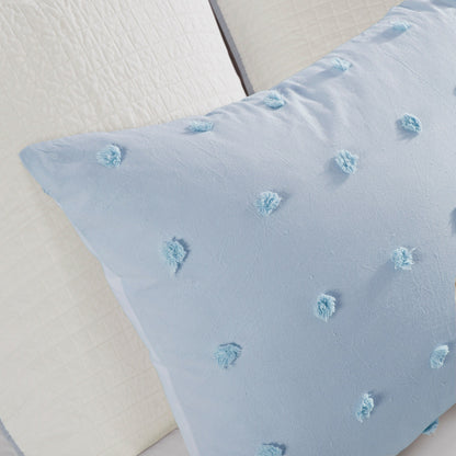 Intelligent Design Maize Cotton Jacquard Duvet Cover Set with Euro Shams and Throw Pillows