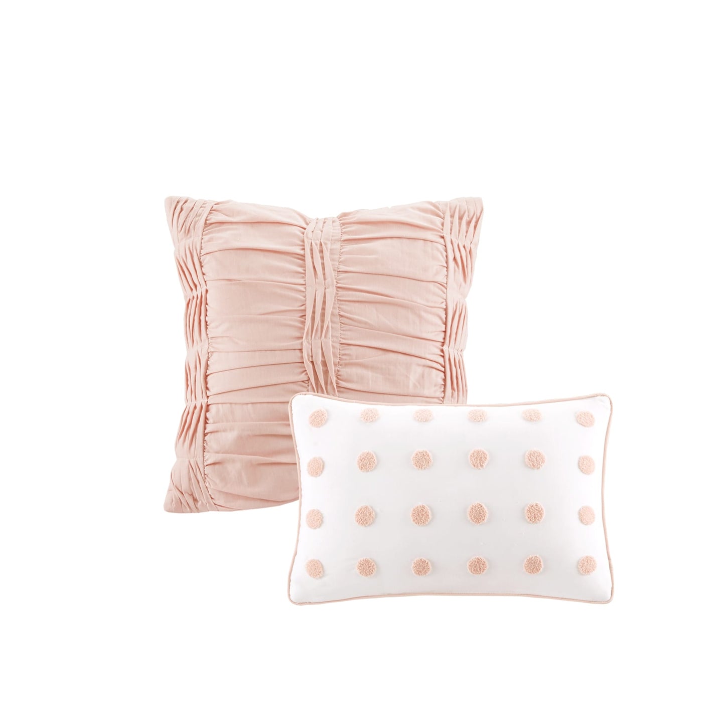 Intelligent Design Maize Cotton Jacquard Duvet Cover Set with Euro Shams and Throw Pillows