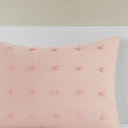 Intelligent Design Maize Cotton Jacquard Duvet Cover Set with Euro Shams and Throw Pillows