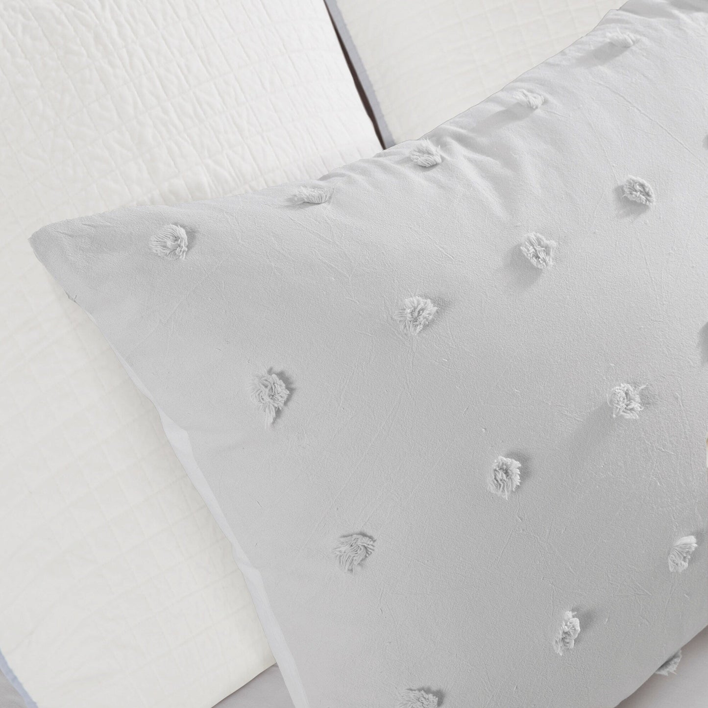Intelligent Design Maize Cotton Jacquard Duvet Cover Set with Euro Shams and Throw Pillows