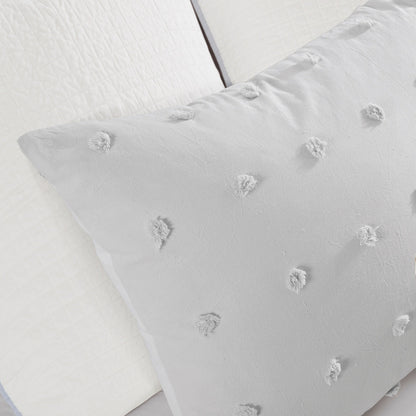 Intelligent Design Maize Cotton Jacquard Duvet Cover Set with Euro Shams and Throw Pillows