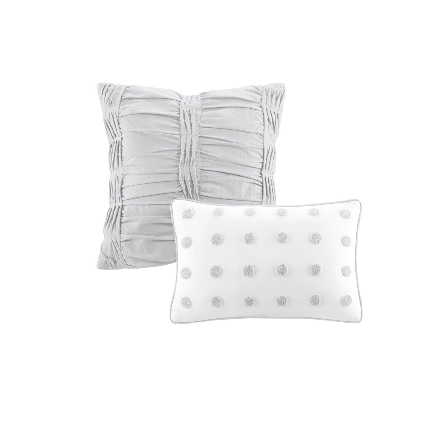 Intelligent Design Maize Cotton Jacquard Duvet Cover Set with Euro Shams and Throw Pillows