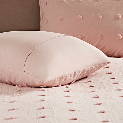 Intelligent Design Maize Cotton Jacquard Duvet Cover Set with Euro Shams and Throw Pillows