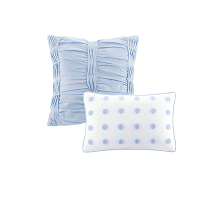 Intelligent Design Maize Cotton Jacquard Duvet Cover Set with Euro Shams and Throw Pillows