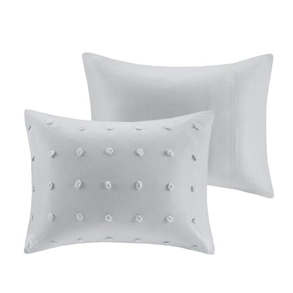 Intelligent Design Maize Cotton Jacquard Duvet Cover Set with Euro Shams and Throw Pillows