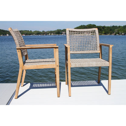 Cordelia 6-Piece Ivory Composite and Eucalyptus Wash Dining Set With Bench