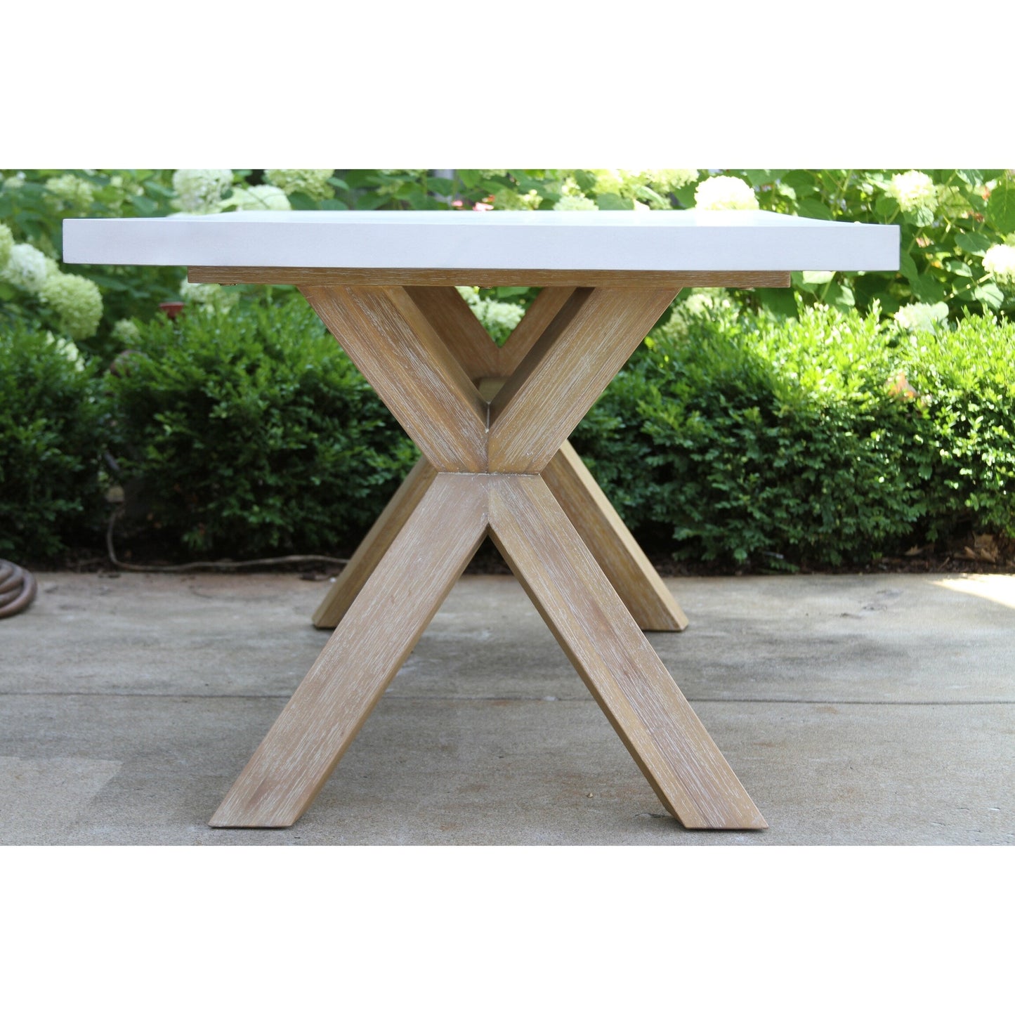 Cordelia 6-Piece Ivory Composite and Eucalyptus Wash Dining Set With Bench