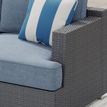 Corvus Ancud 5-piece Wicker Patio Conversation Set with Sunbrella Cushion & Sunbrella Pillows