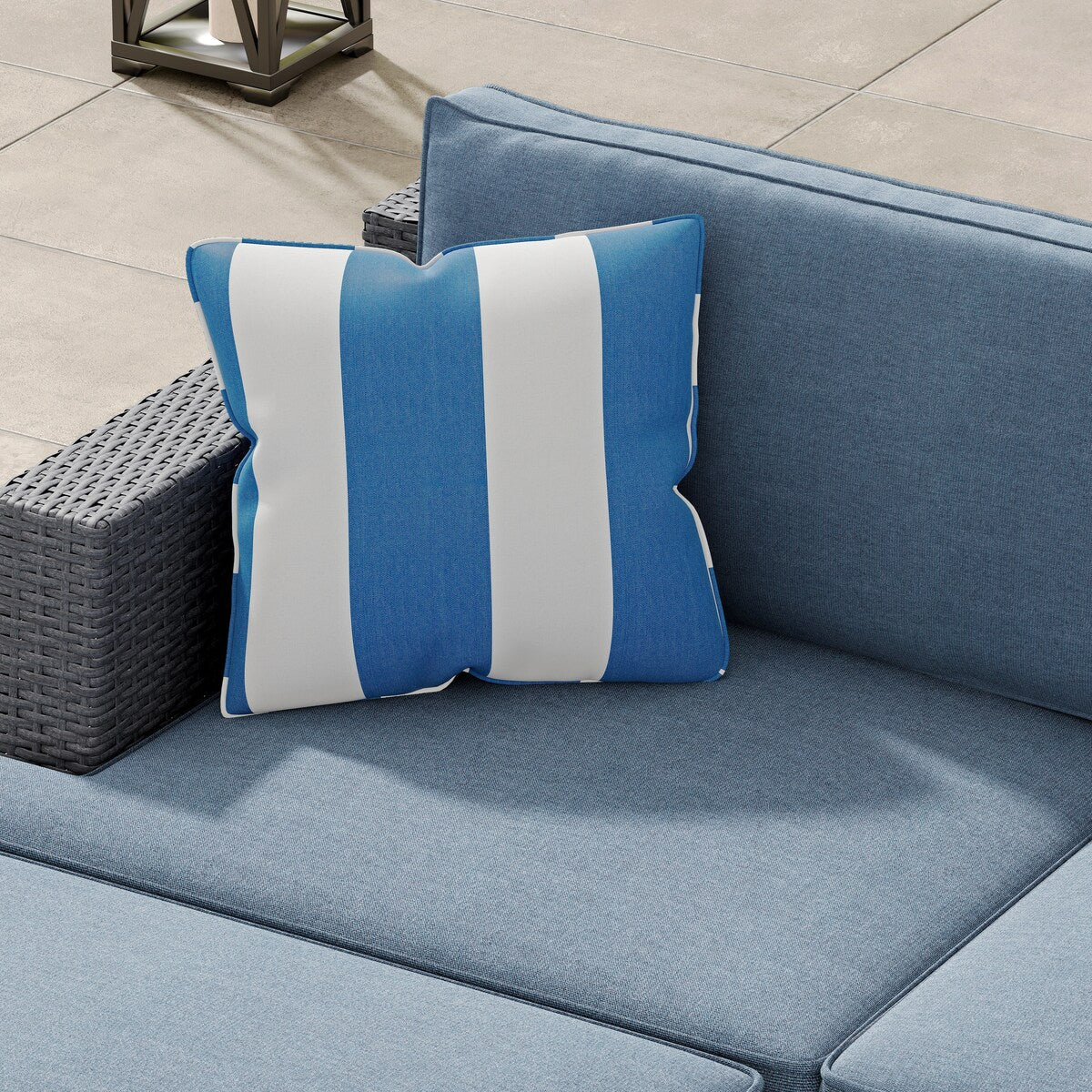 Corvus Ancud 5-piece Wicker Patio Conversation Set with Sunbrella Cushion & Sunbrella Pillows