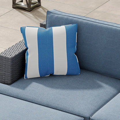 Corvus Ancud 5-piece Wicker Patio Conversation Set with Sunbrella Cushion & Sunbrella Pillows