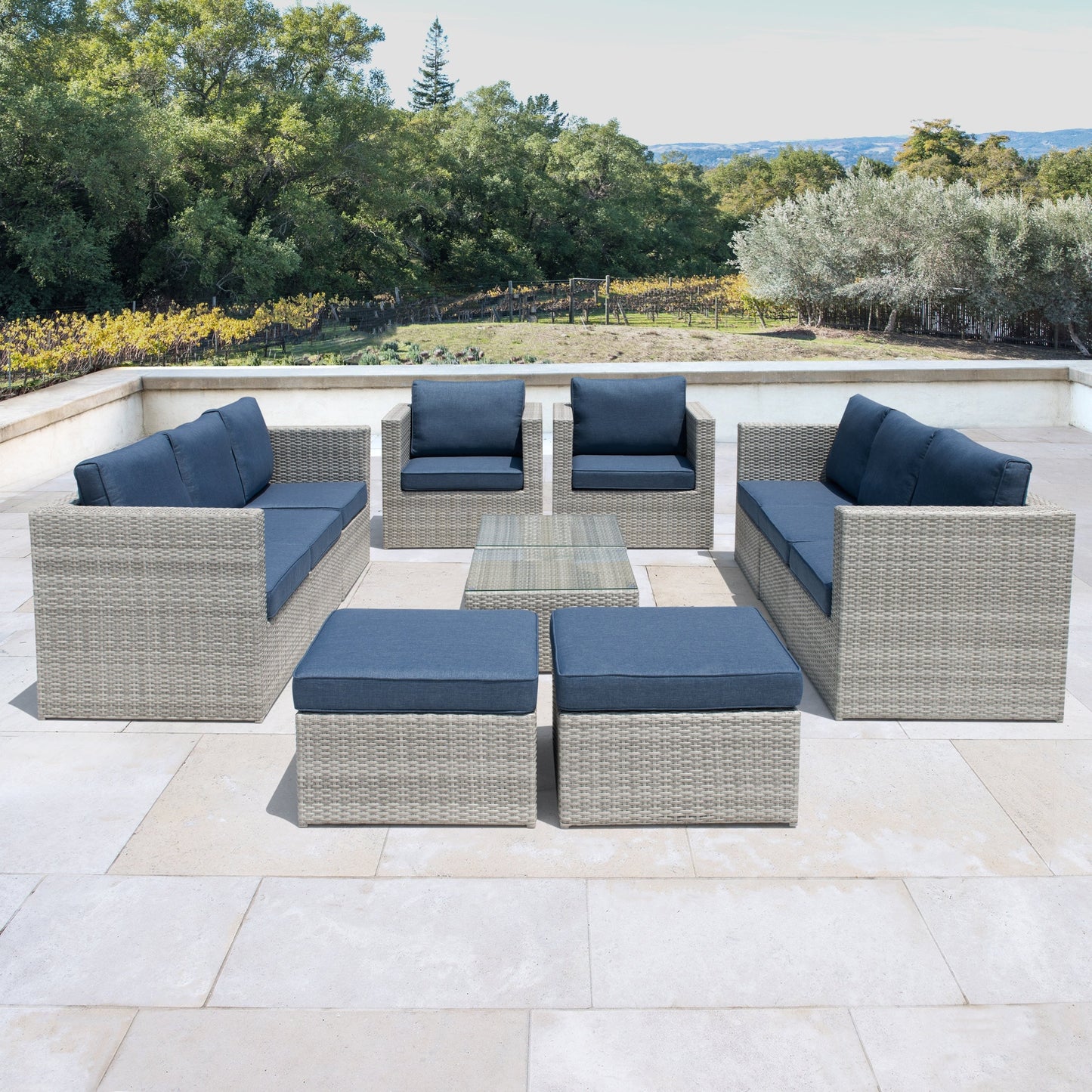 Corvus Trey 12-piece Sectional Wicker Patio Sofa Set