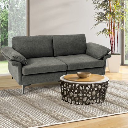 Costway Modern Loveseat Fabric 2-Seat Sofa Couch for Small Space w/ - See Details